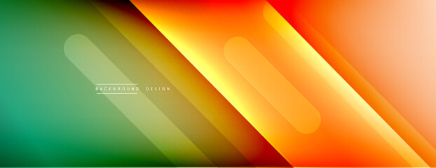 Dynamic lines abstract background. 3D shadow effects and fluid gradients. Modern overlapping forms