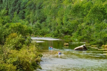 Kayaking on Gorges du Tarn, Parc National des C&eacute;vennes, France
