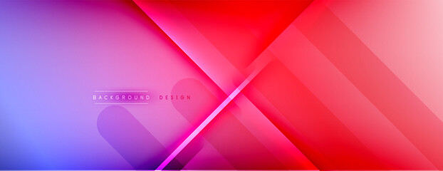 Abstract background - lines composition created with lights and shadows. Technology or business digital template. Trendy simple fluid color gradient abstract background with dynamic