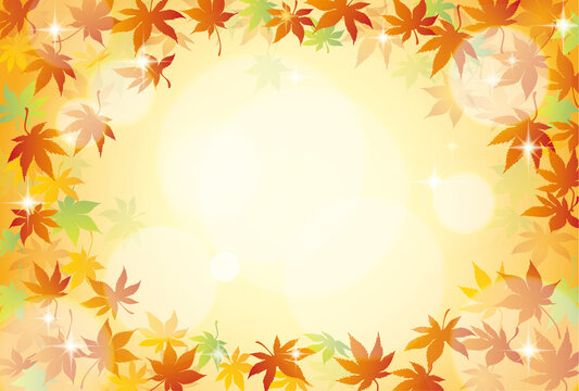 秋の紅葉イメージの背景素材