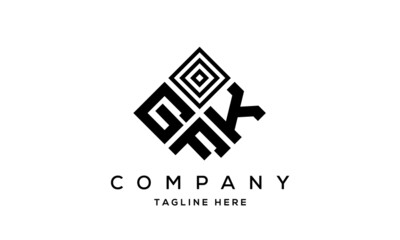 GKF square three latter logo vector