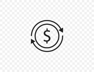 Money payment transfer icon. Vector illustration. Flat design.