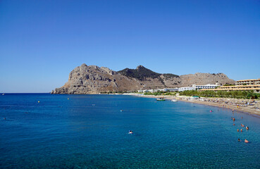 scenic kolymbia beach on rhodes island