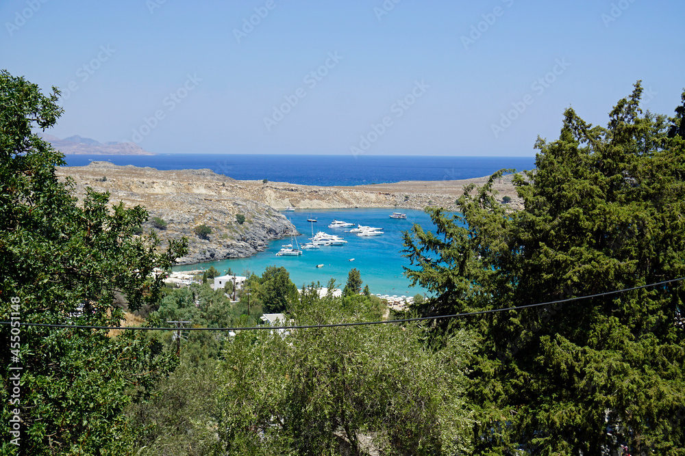 Wall mural viewpoint of lindos