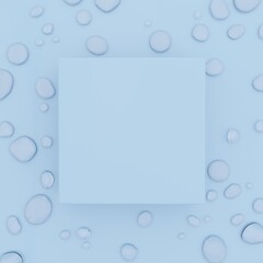 3D Rendering Studio Shot Waterdrops Background for Beauty, Skin Care, food and Beverage Advertising Product Display.	
