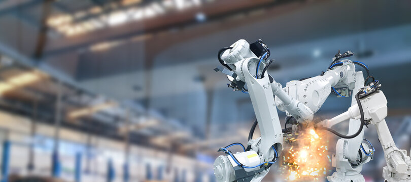 Robotic arm industry in parts manufacturing plants