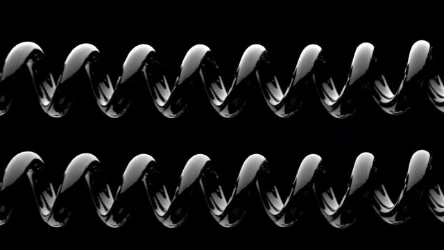 Two springs are compressed and expanded against a black background.