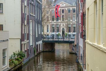 Herengracht seen from the Beulingsloot in Amsterdam, Noord-Holland province, The Netherlands