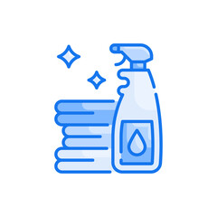 Disinfection vector blue colours icon style illustration. EPS 10 file