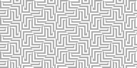 Naklejka na ściany i meble Monochrome geometric seamless pattern with strips. Gray texture with optical effect. Template for wallpapers, textile, fabric, wrapping paper, backgrounds. illustration.