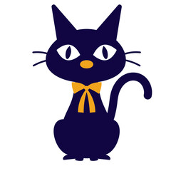 ハロウィンの黒猫：Halloween Black Cat