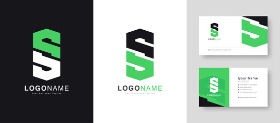 Creative Clean Initial S or SO Letter Logo With Premium Business Card Design Vector Template for Your Company Business