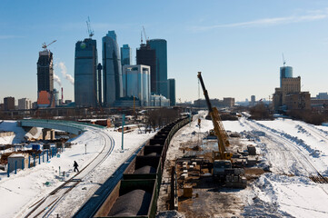 Fototapeta premium Walking around the city of Moscow