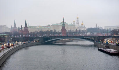 Walking around the city of Moscow