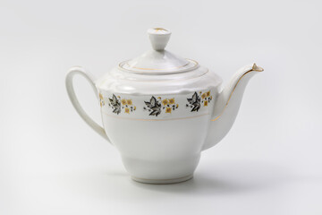Luxury Vintage Porcelain coffe or tea set - Coffee or Tea Pot on white background