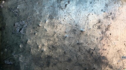 galvanized iron sheet full frame with scratches and dents, textured metal sheet, silver metallic old iron background with uneven surface texture, scratched piece of iron material