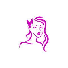 woman beautyful abstract vector illustration template