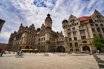 Naklejka premium Fotografie von einem alten, historischem Gebäude in Leipzig in Deutschland.