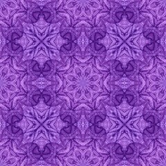 Beautiful seamless pattern with repeating knitted ornament in violet colors. Fashion print for fabric