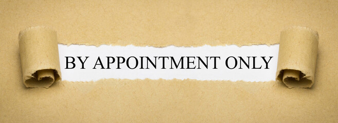 by appointment only
