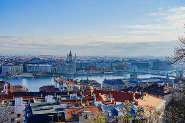 Fototapeta premium 高台から見たブダペストの街とライン川