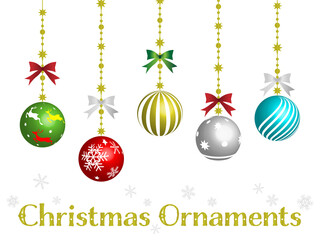 色とりどりキラキラのクリスマスオーナメント