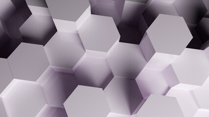 Abstract hexagonal background. Futuristic technology concept. 3D rendering