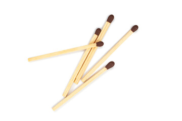 Matches are isolated on a white