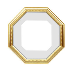 polygonal golden picture frame, photo frame