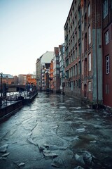 Naklejka premium Hamburg | Winter | Nikolaifleet 