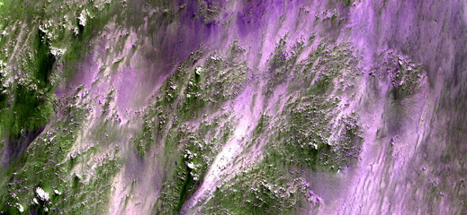 the garden of delights, abstract photography of the deserts of Africa from the air. aerial view of...