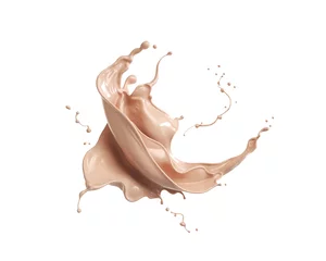 Gordijnen Liquid foundation splash element, fluid cosmetic cream © Anusorn