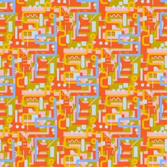 Abstract seamless sport pattern for girls, boys, clothes. background. Bright Wallpaper for textile and fabric.