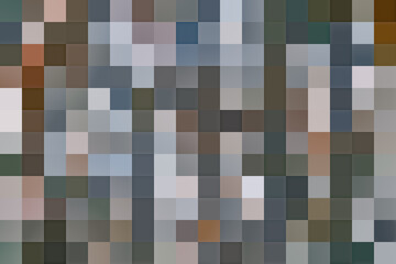 Dark blue and brown vertical pixel blocks