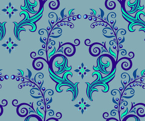 Fototapeta na wymiar Vector ornamental hand drawing decorative baroque background. Ethnic seamless pattern ornament. Vector pattern.