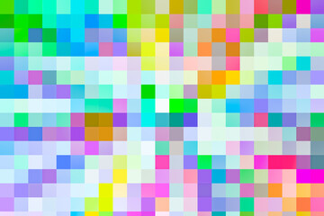 Luminous colourful pixeled TV error screen