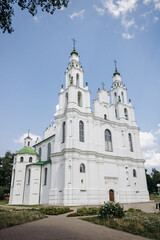 Fototapeta na wymiar St. Sophia Orthodox Cathedral in Polotsk on a sunny summer day, Belarus. Historical monument.