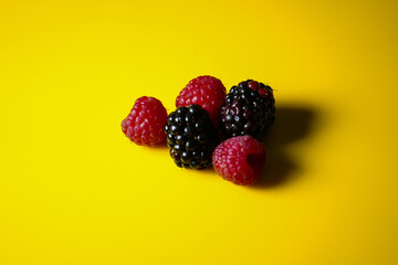 berries and blackberries