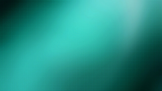 blurry gradient turquoise background with halftone (dots) gradiation overlay use as creative concept.  pop art blue halftone, comics background. black dots on cyan background.
