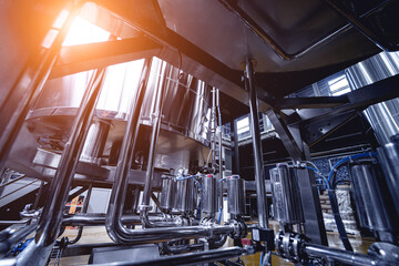 Craft beer brewing equipment in privat brewery