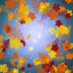 Obraz na płótnie Canvas Abstract background of autumn leaves.