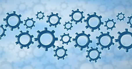 Gears mechanism background. Technology. Engineering