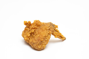 Fried chicken isolated on white background.