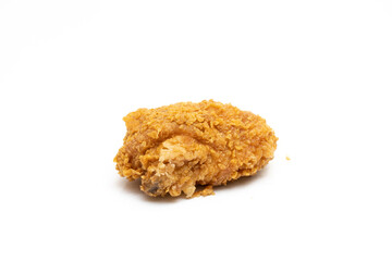Fried chicken isolated on white background.
