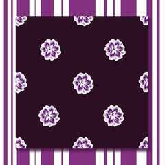rose flower seamless pattern with purple color on dark background.