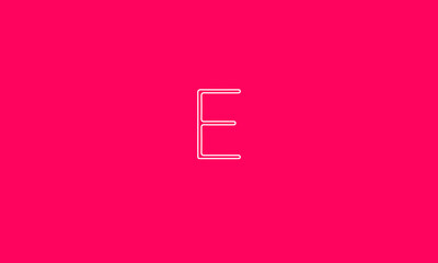 E is a attractive vector with a simple design and pink background.