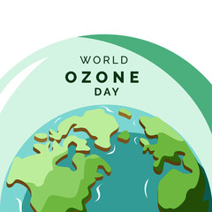 World Ozone Day, Illustration vector for theme nature and for world ozone day - obrazy, fototapety, plakaty