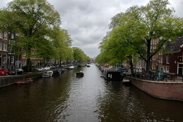 Fototapeta na wymiar View From The De Duifbrug Bridge At Amsterdam The Netherlands 2-9-2021