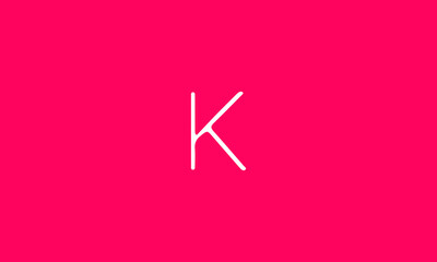 K is a simple vector with pink background.