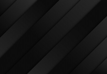 Obraz premium Abstract black shiny diagonal stripes on dark background grid texture